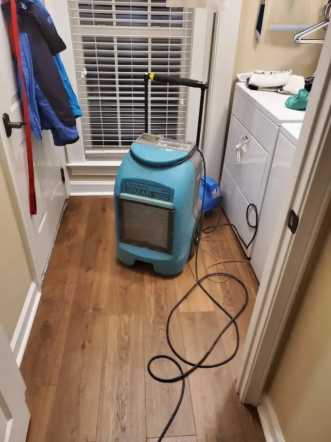Commercial dehumidifier deployed for Flood Damage Cleanup in Biddeford